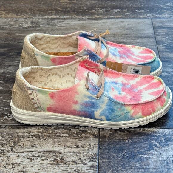 Hey Dude Womens Wendy Boho Shoe Mandala Tie Dye Slip On Casual Beach Size 9 NWT - Picture 11 of 11